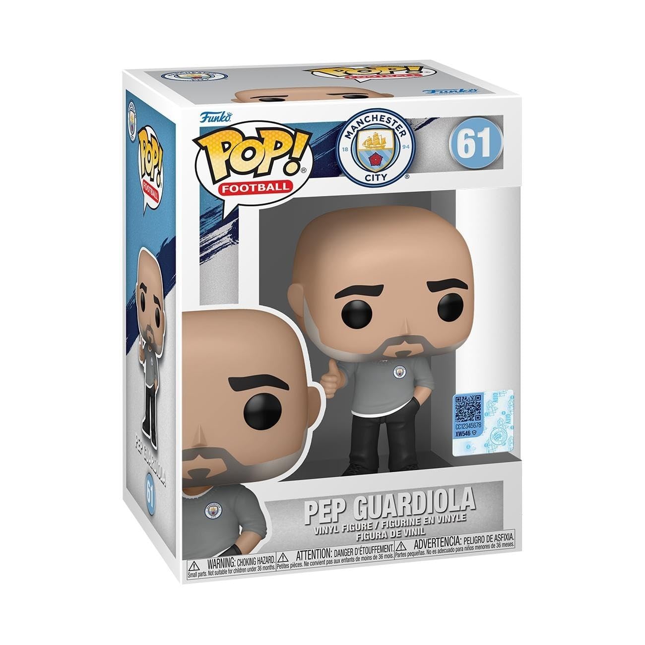 Funko POP! Football: Mancity - Pep Guardiola - Manchester City FC - Collectable Vinyl Figure - Gift Idea - Official Merchandise - Toys Age 3+ for Kids & Adults - Sports Fans - Model Figure for Collectors 1