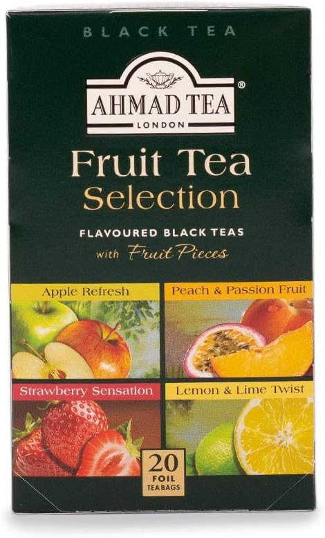 Ahmad Tea Twelve Teas Collection - 60 Tea Bags with Black, Green & Fruit Flavoured Teas