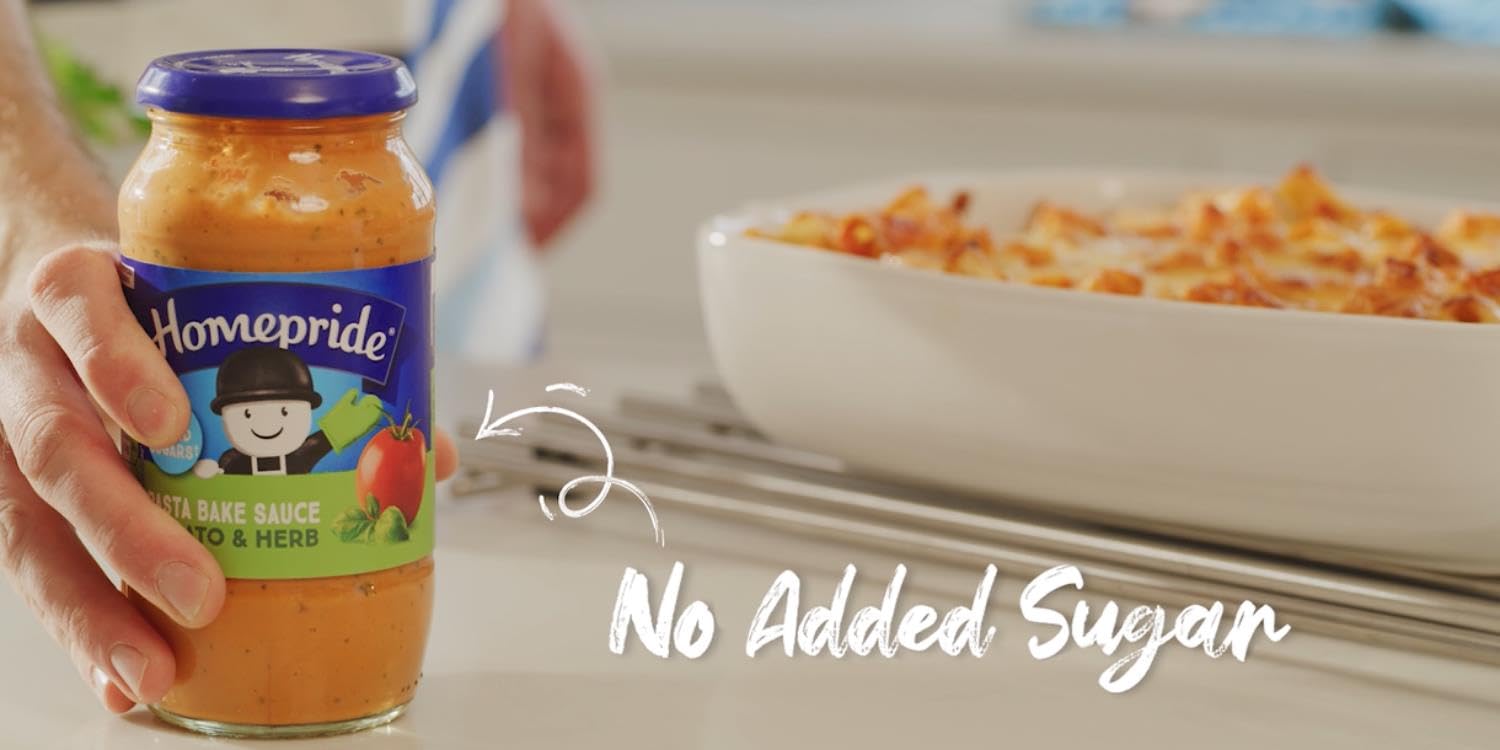 Homepride No Added Sugar Creamy Tomato & Herb Pasta Bake Sauce, 485g Jar 3