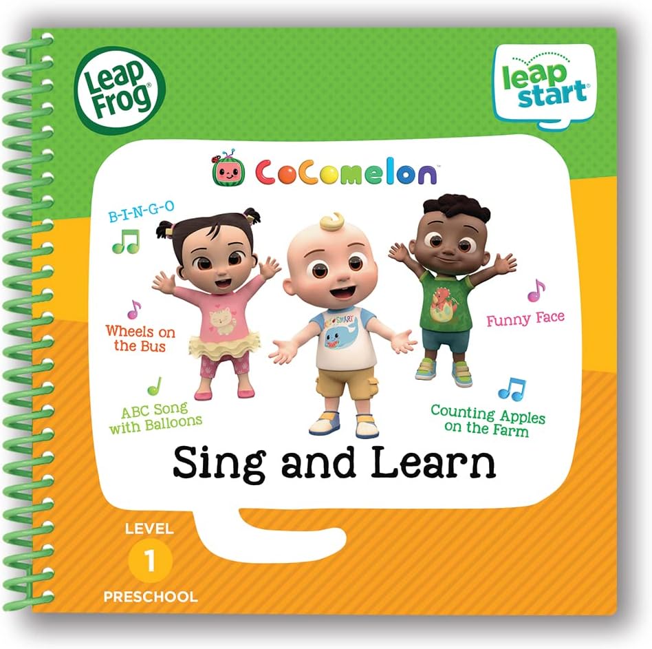 LeapFrog LeapStart Level 1 CoComelon Sing and Learn Book - Interactive Educational Toy for Ages 2-5