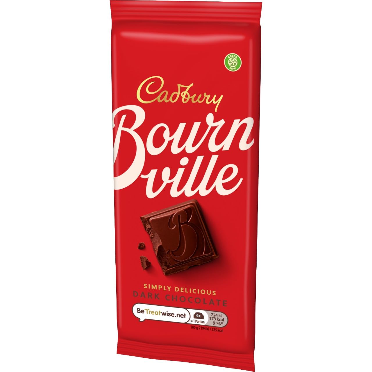 Cadbury Bournville Dark Chocolate Bar, Rich & Smooth, 100g