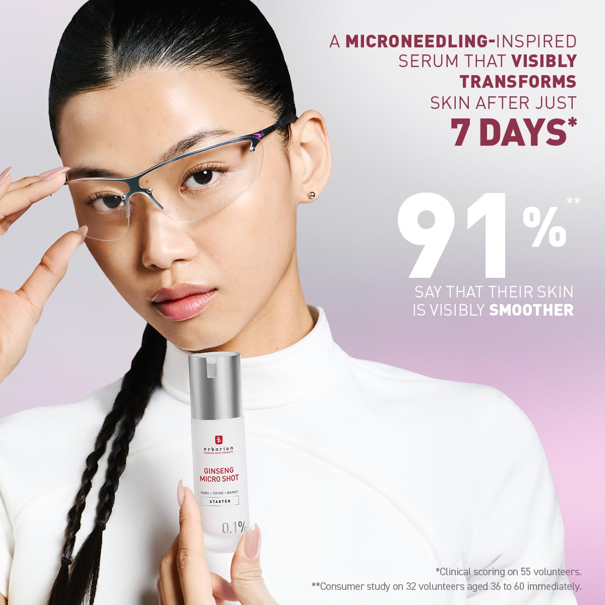 Erborian Ginseng Micro Shot Serum - 0.1% Concentration | 30 ml | Smoothening & Pore Treatment 6