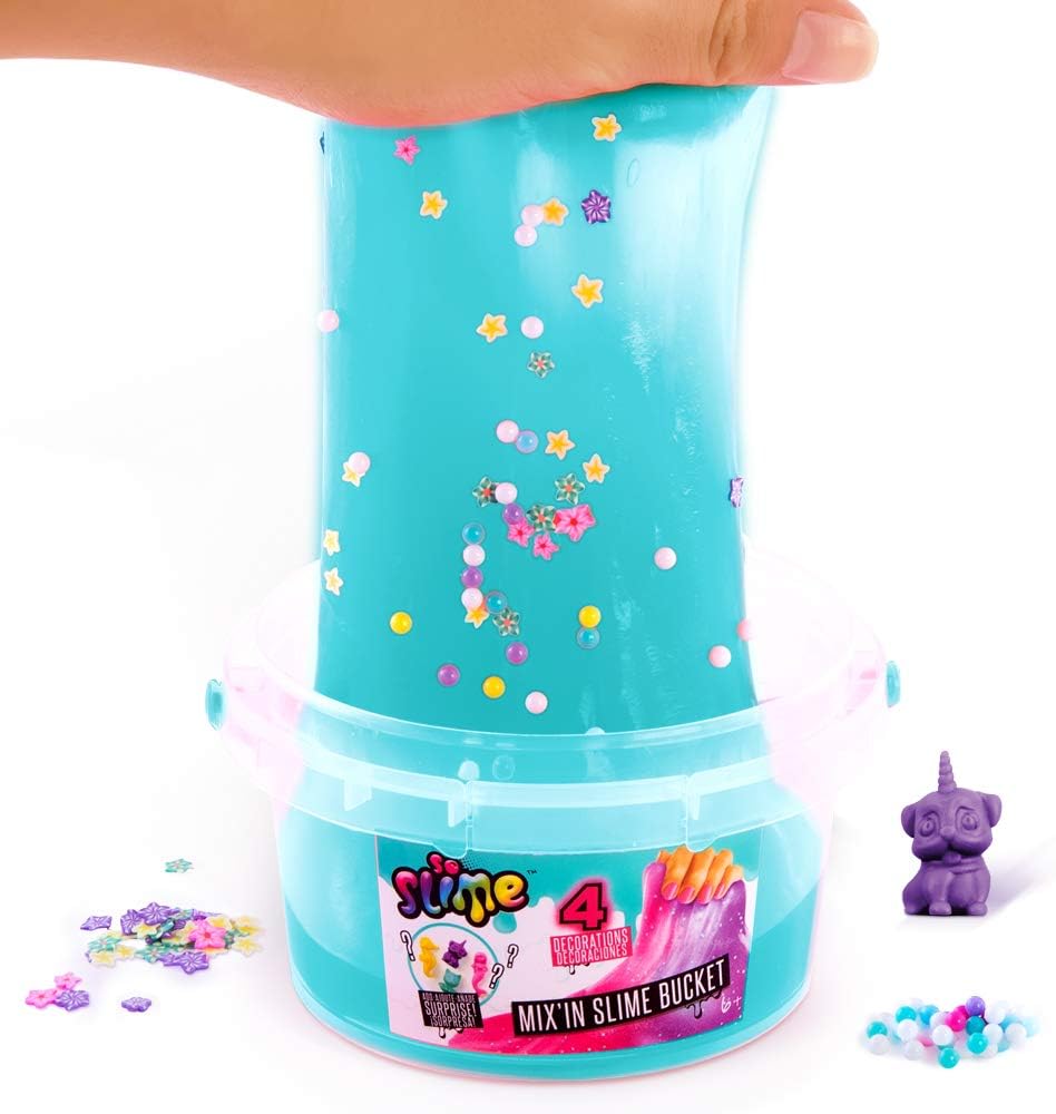 Mix'in Slime Bucket - 400g Sensory Slime with Surprise Character & Decorations 4