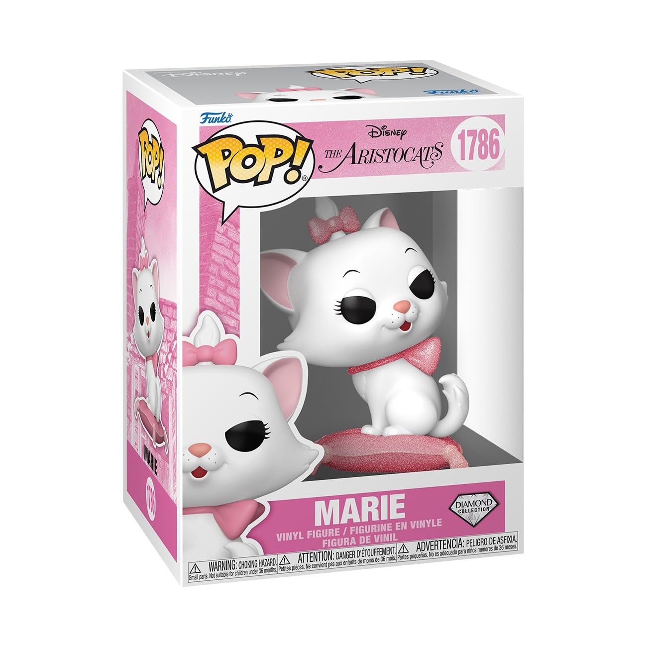 Funko POP! Disney: The Aristocats - Marie (Glitter) Glow in the Dark Vinyl Figure | 3.75 Inches | Ages 3+