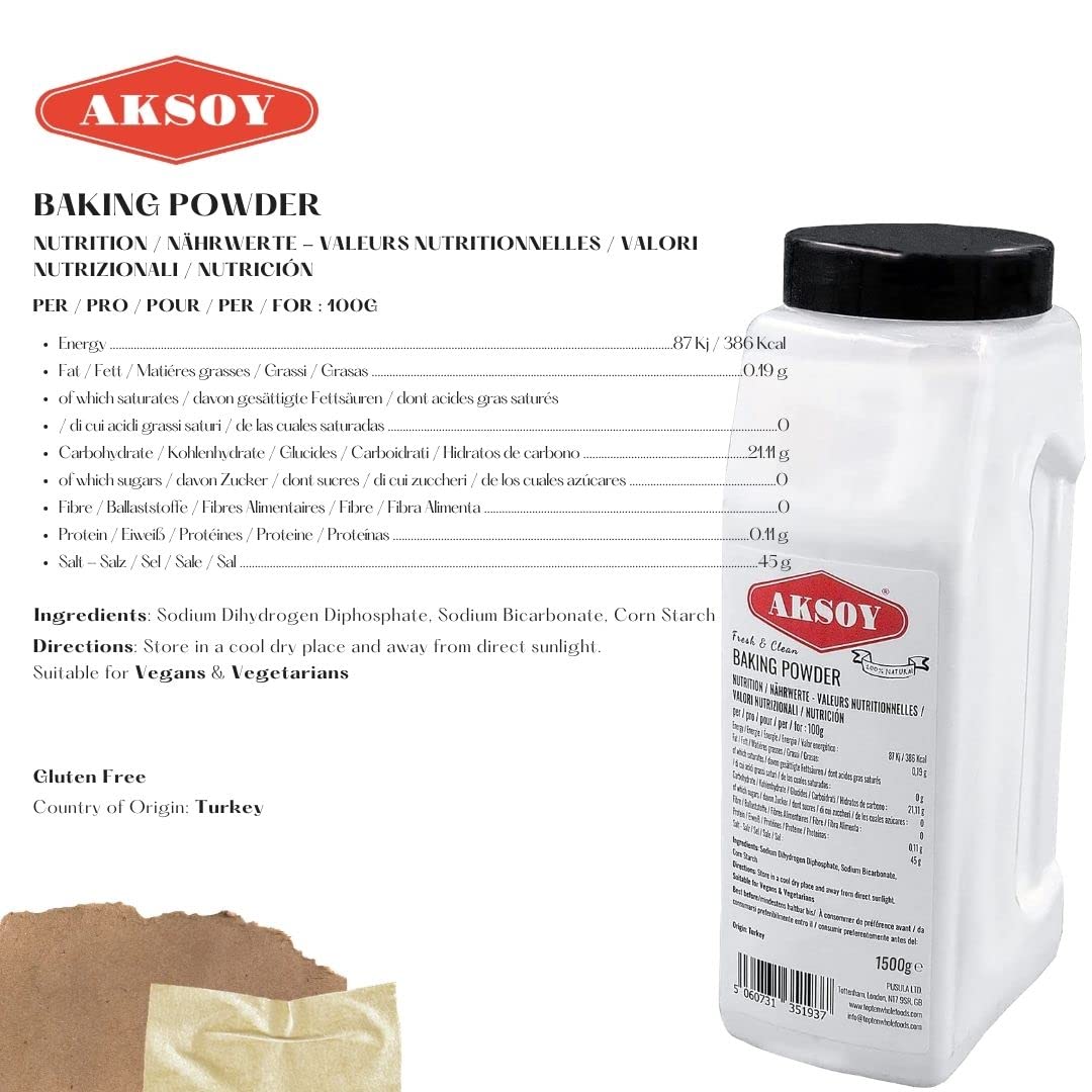 Aksoy Double Acting Baking Powder 1KG | All-Purpose Leavening Agent for Baking 3