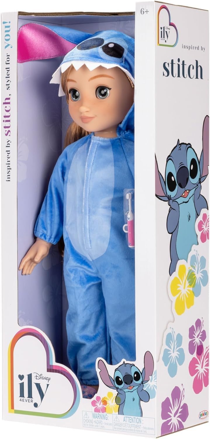 Disney ILY 4EVER Stitch 45cm Doll with Strawberry Blonde Hair - Fashion Playset for Girls 6+ 4