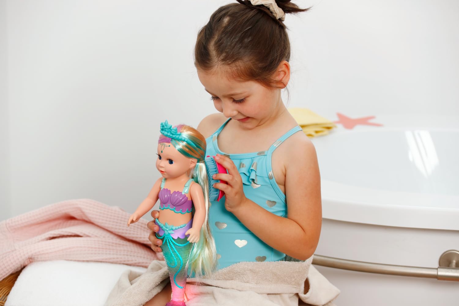 BABY born Mermaid - 43cm Color-Changing Light-Up Tail Doll for Ages 3+ 14