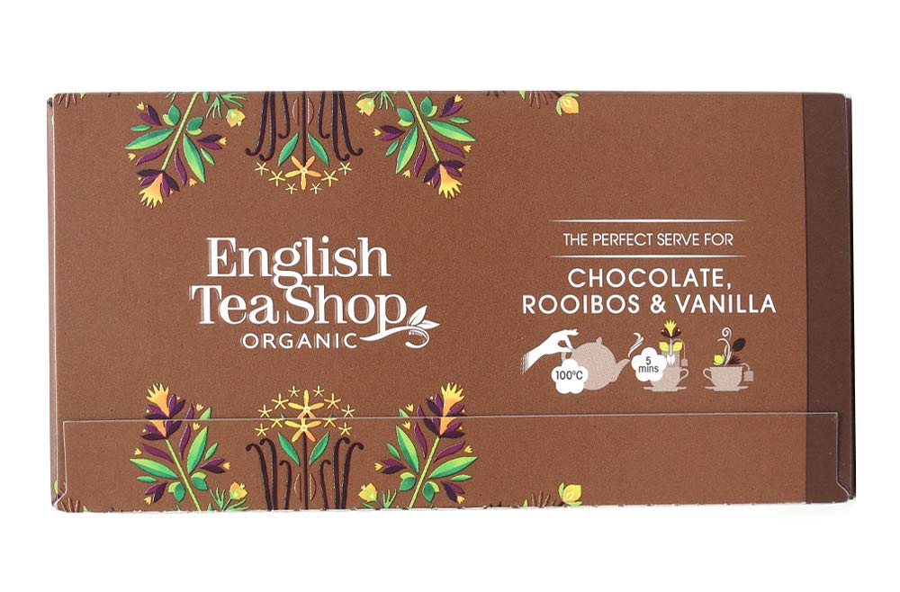 English Tea Shop Rooibos Cocoa & Vanilla Organic Tea - 20 Compostable Sachets