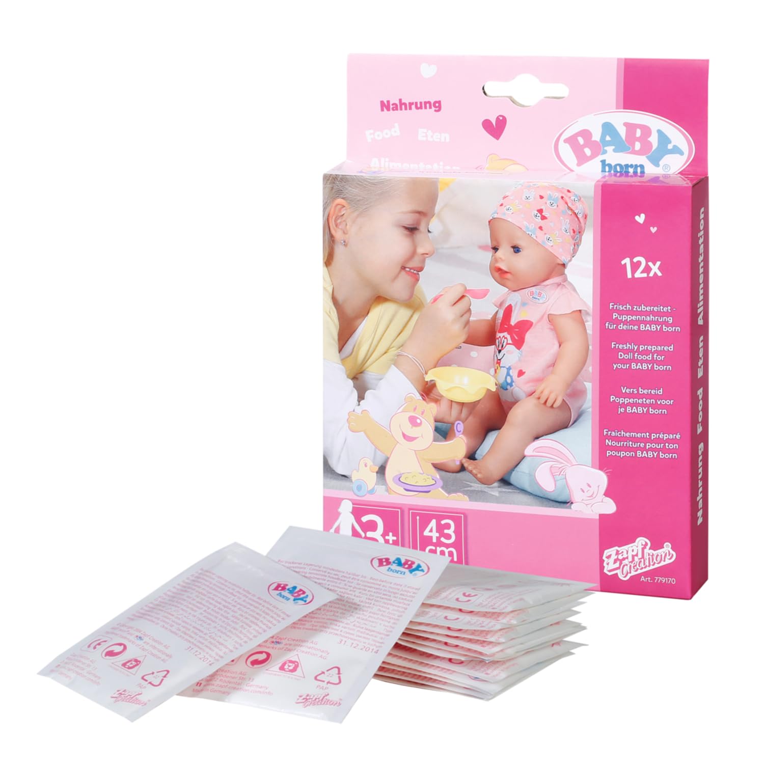 BABY Born Food Sachets for Doll - Easy for Small Hands, Promotes Imaginative Play & Social Skills, 12-Pack for Toddlers 3 Years and Up 7