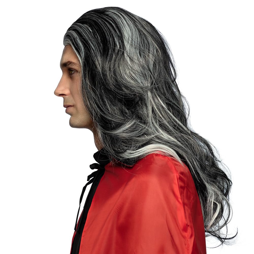 Boland Angry Louis 86083 Long Black and White Synthetic Wig 5