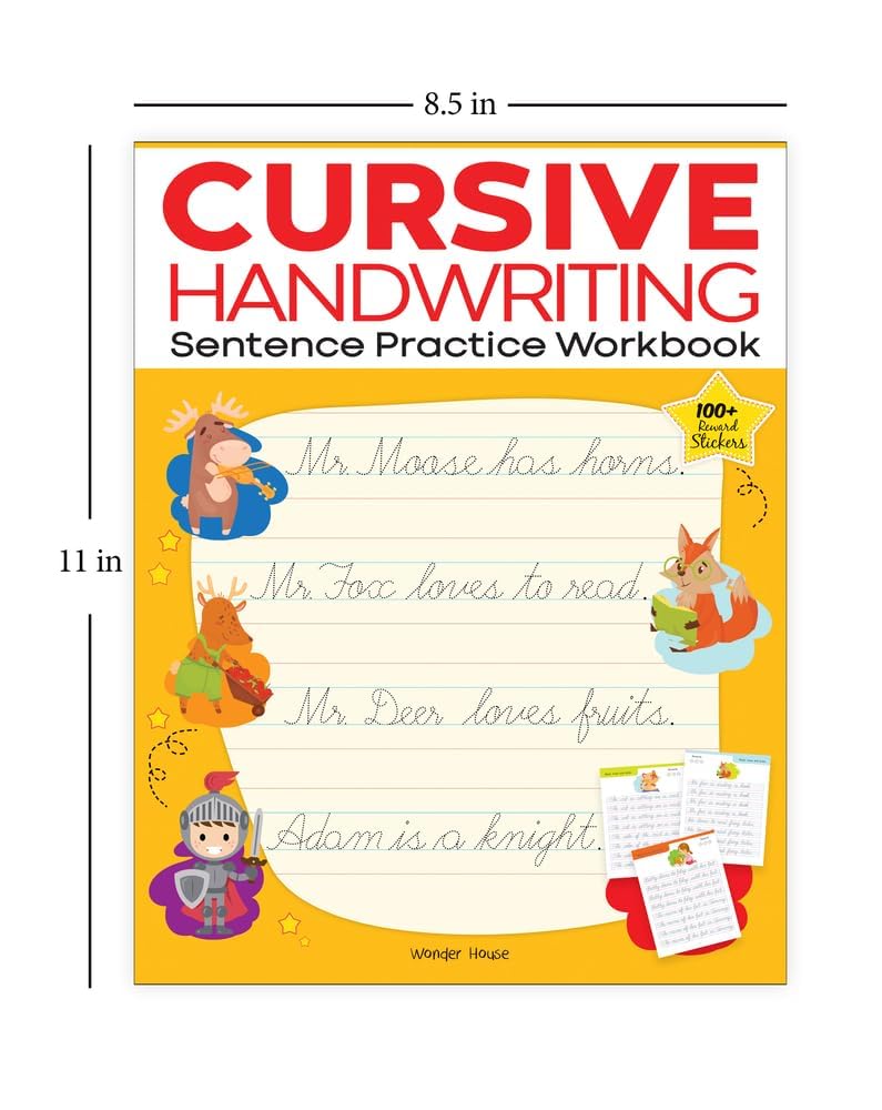 Wonder House Cursive Handwriting - Sentence Practice Workbook | Ages 3-7 3