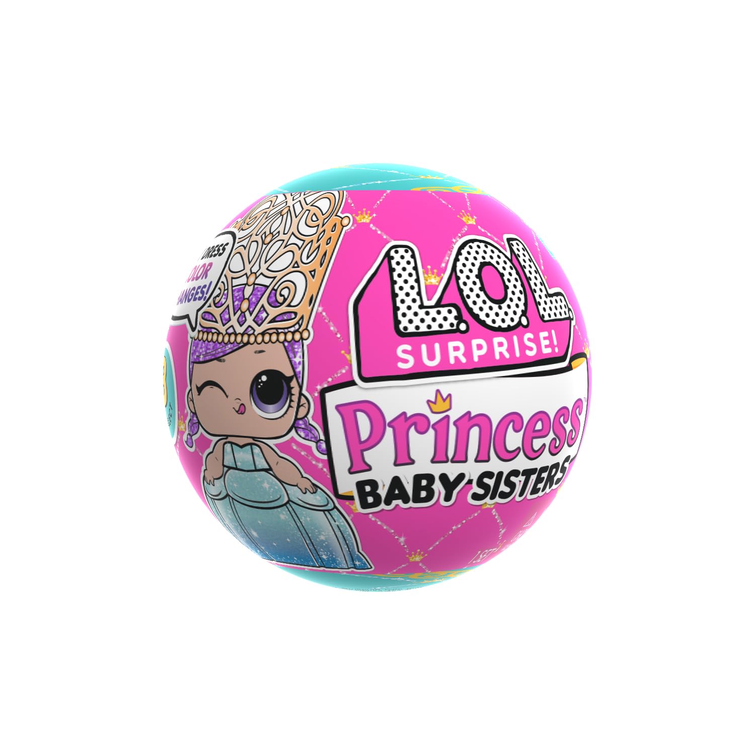 L.O.L. Surprise! Princess Baby Sisters Doll - Color-Change Surprise, Blind Packaging, Collectible Playset 3