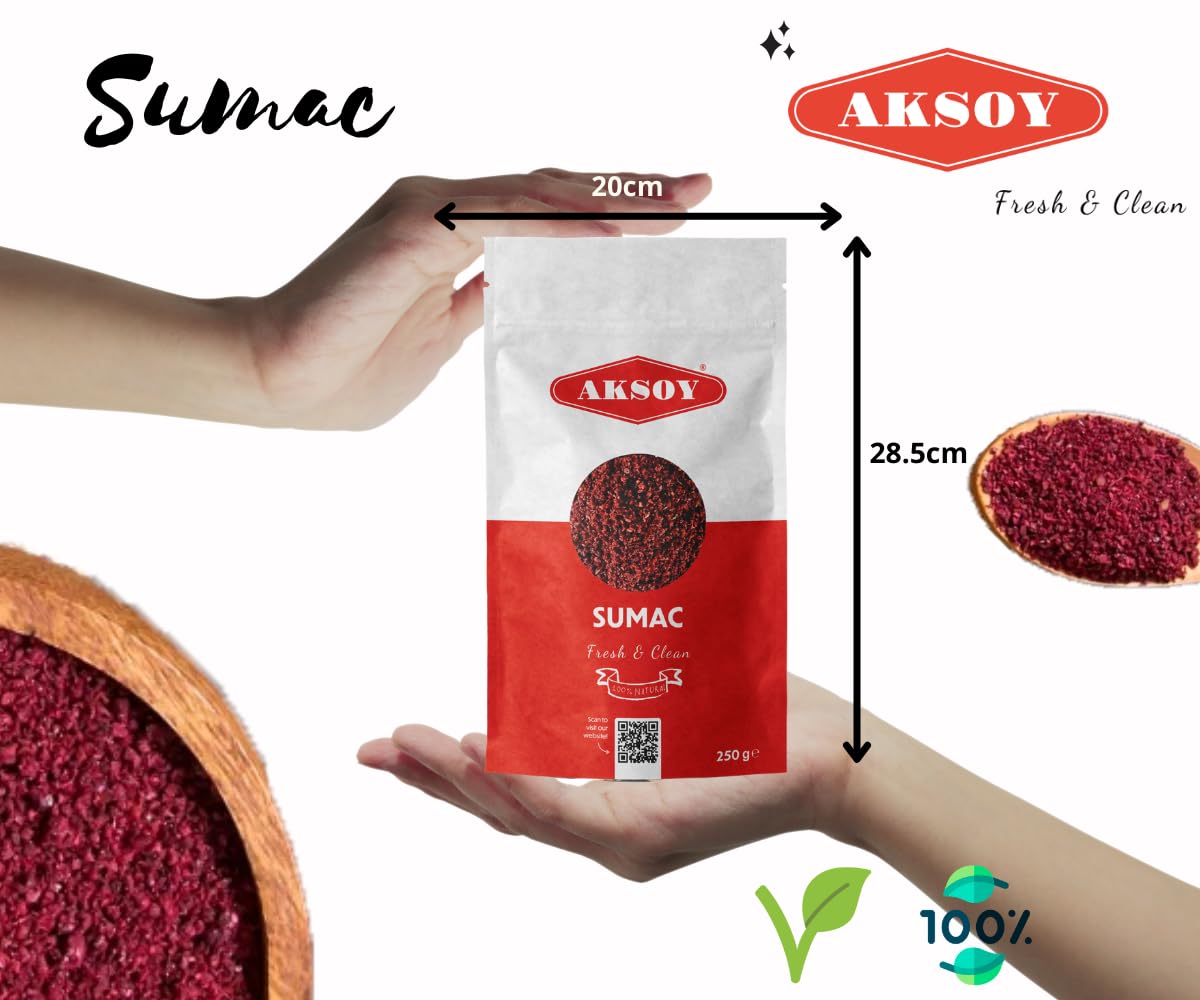 Aksoy Premium gemahlener Sumach 500 g | 100 % natürliches würziges Gewürz für nahöstliche und mediterrane Gerichte 5