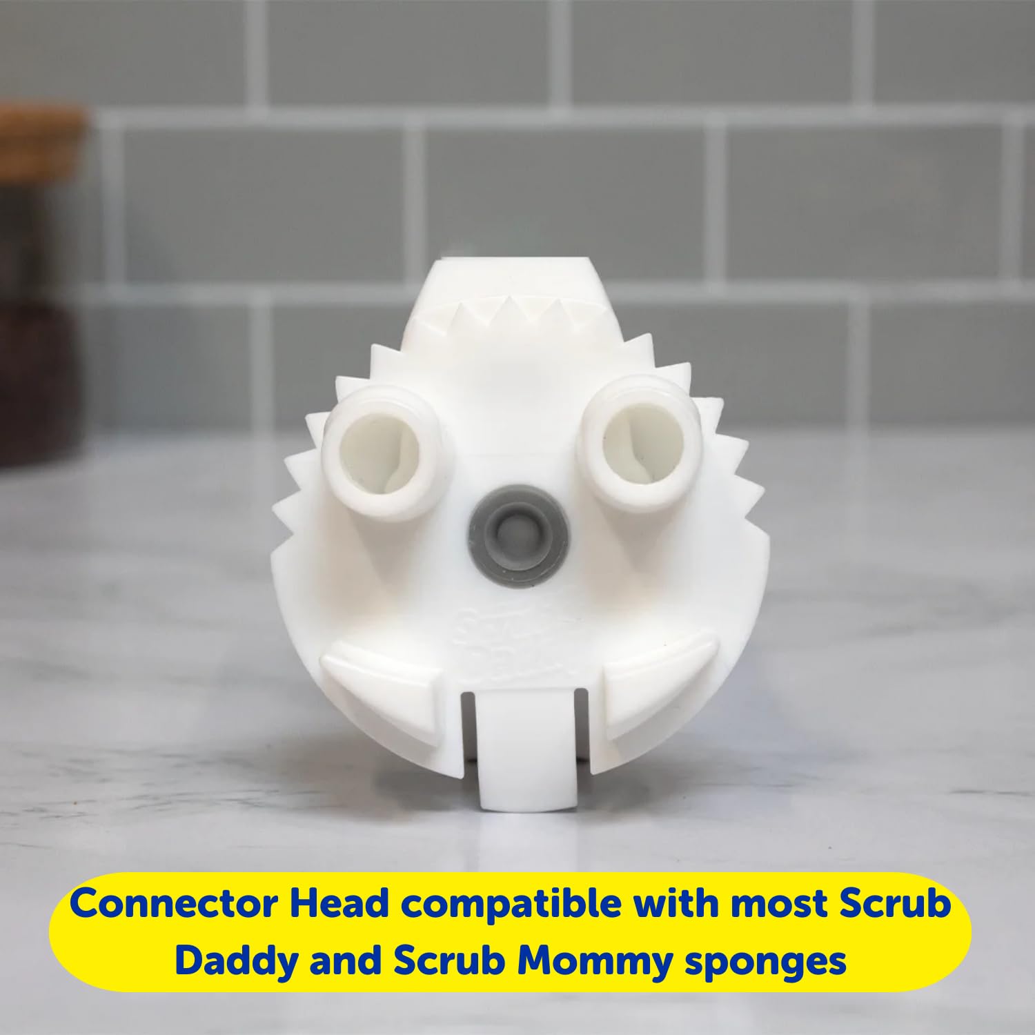 Scrub Daddy Dish Daddy Wand & Connector Head - Soap Dispensing Dish Brush with Replaceable Heads