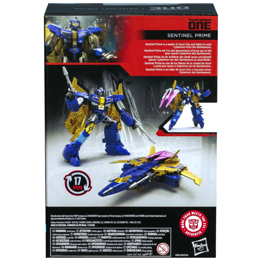 Transformers Studio Series Voyager Class Sentinel Prime Action Figure - 6.5 Inch | 3 Modes | Ages 8+