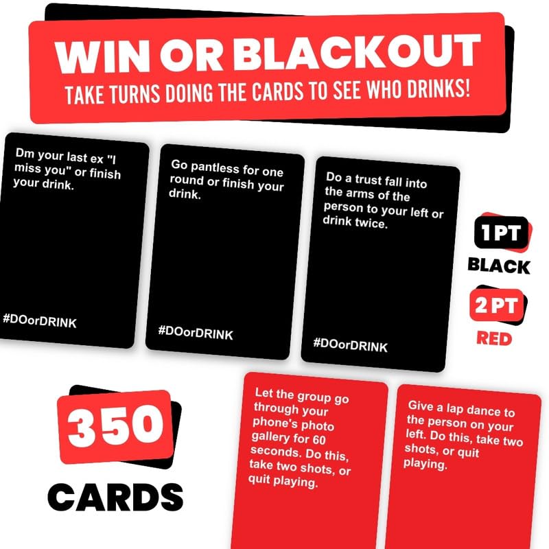 Do or Drink Party Card Game for University, College, Camping, and Hen's Night 3