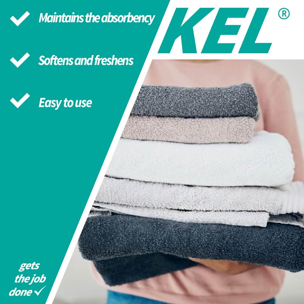 KEL - Towel Softener Liquid Conditioner for Laundry, Improves Absorbency & Fresh Linen Scent 4