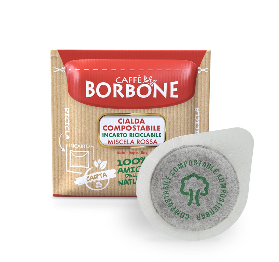 Caffè Borbone Red Blend Compostable Coffee Pods - 50 Pack - ESE 44mm Compatible