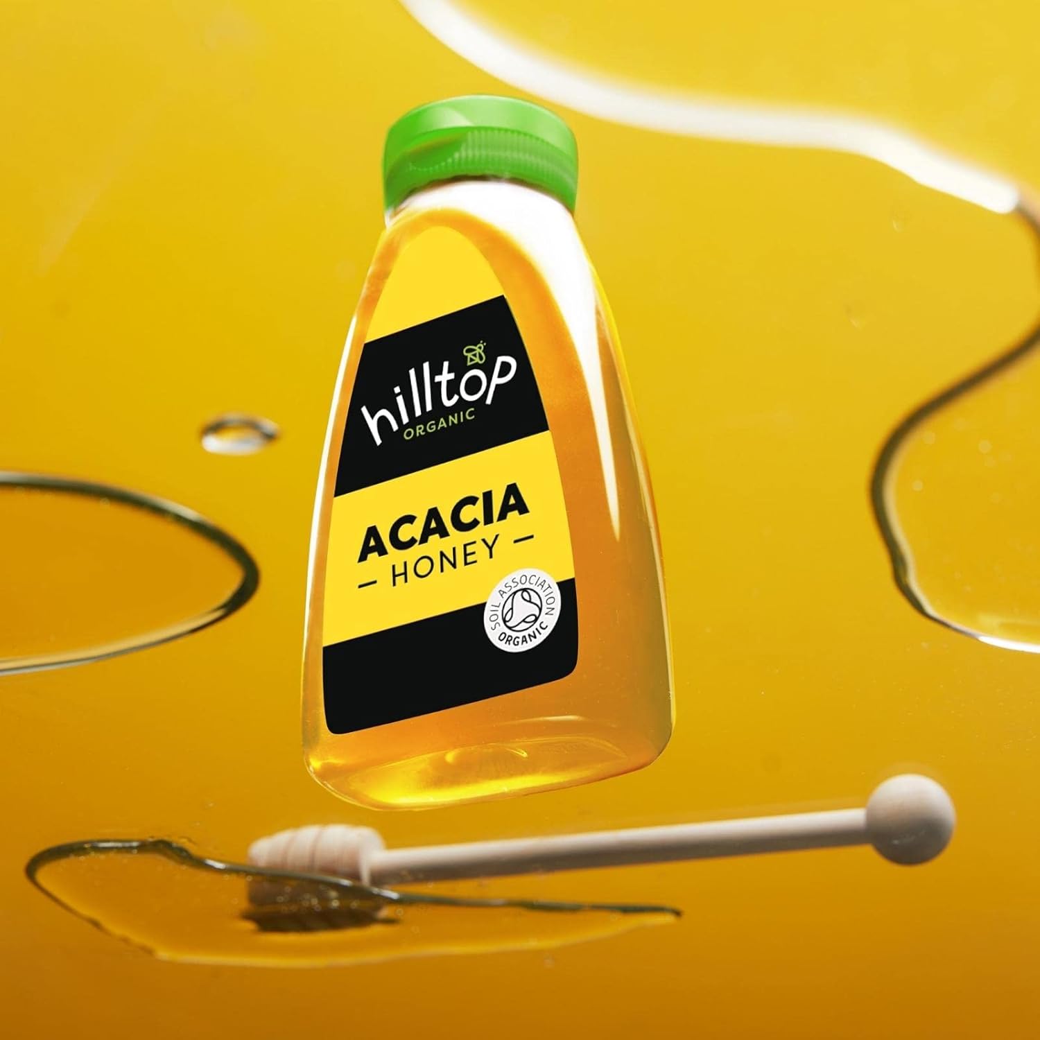 Hilltop Honey - Organic Acacia Honey - Squeezy Bottle - 340g 3