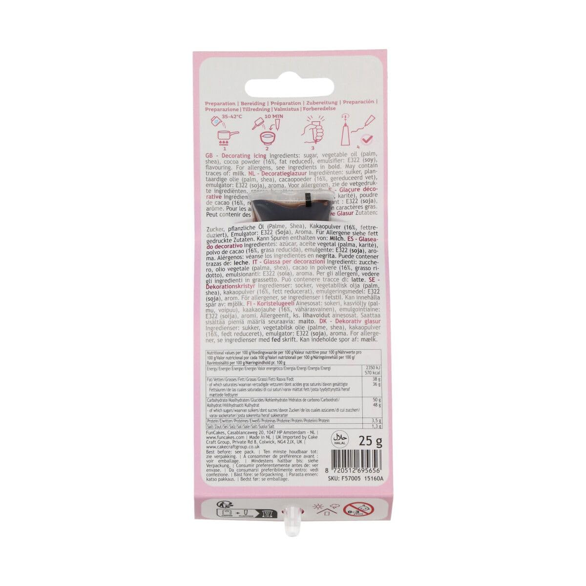 FunCakes Choco Writer Dark Chocolate 25g - Chocolate Decorating Pen for Cakes, Cupcakes, Cookies 3