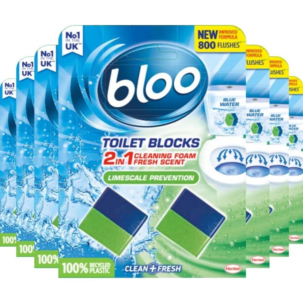 Bloo Toilet Cistern Blocks - Limescale Prevention & Freshness | Pack of 14