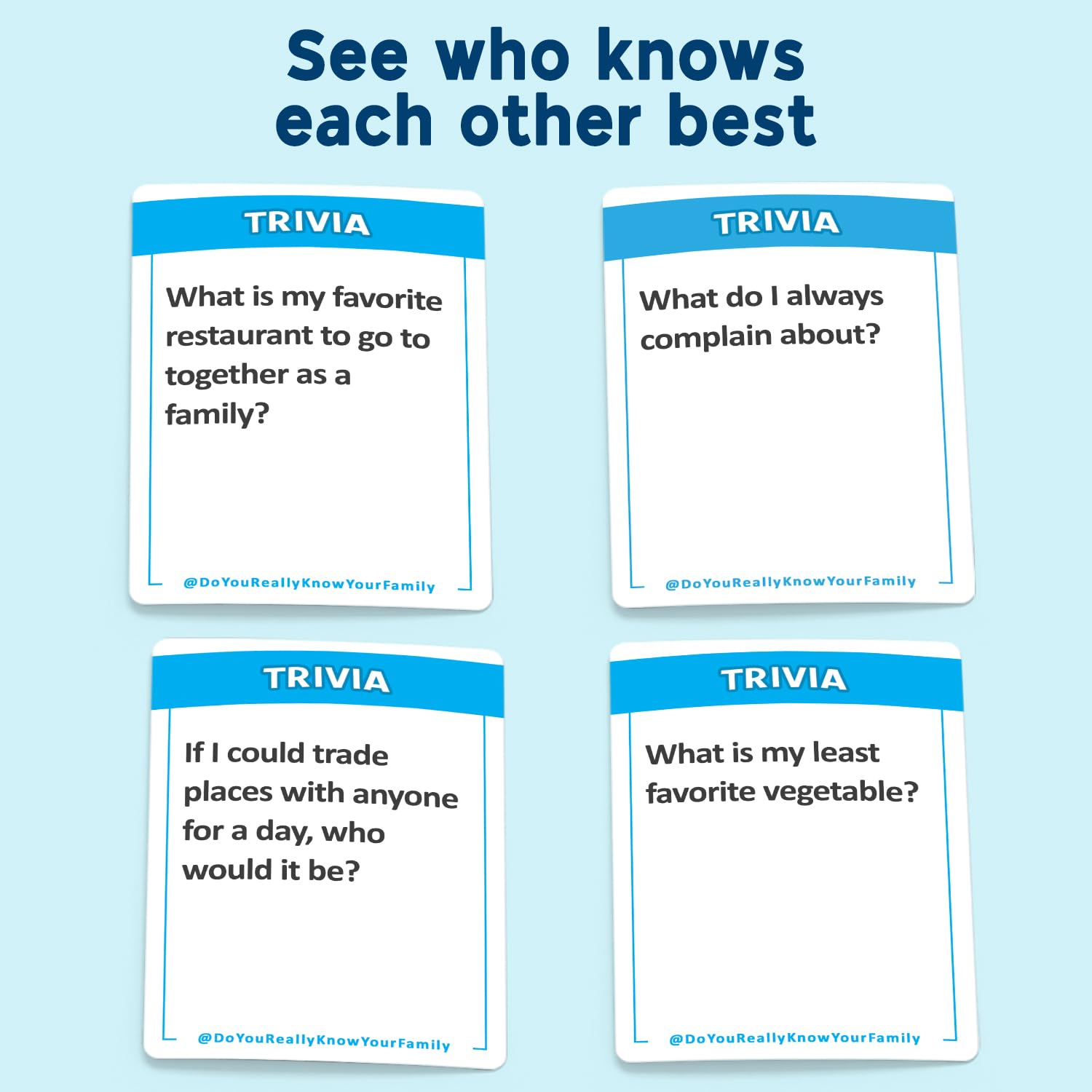 Moose Games Do You Really Know Your Family? Card Game