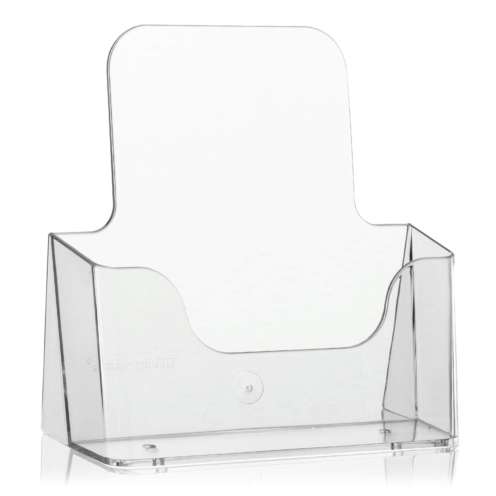 VITAdisplays DIN A5 Portrait Leaflet Stand | Transparent Polystyrene | 17.2 cm Height 1