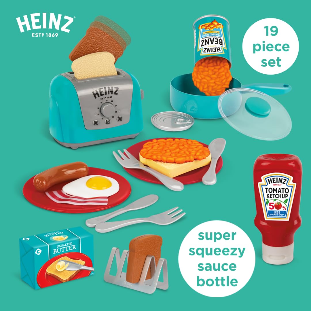 Casdon Heinz All-Day Breakfast Cook Set - 20-Piece Pretend Play Kitchen Set for Ages 2+ 4