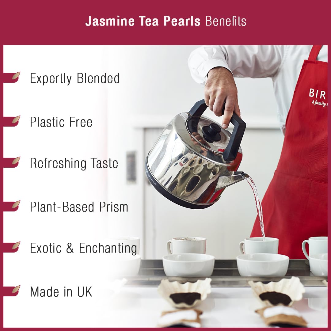 Birchall Jasmine Tea Pearls Gift Set - Green Tea with Jasmine Flowers, 60g 5