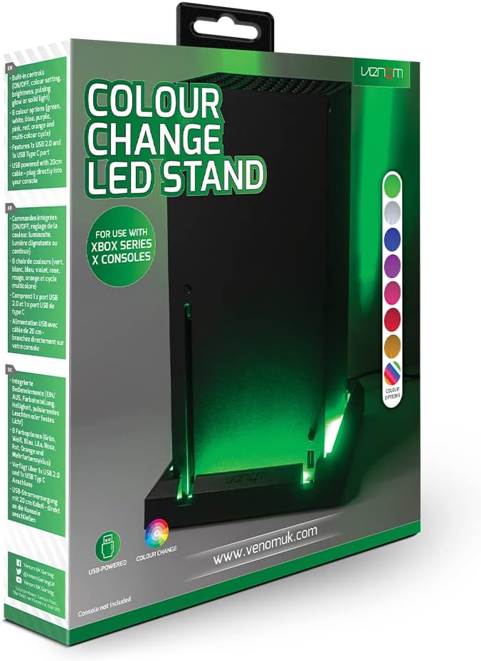 Venom Multi-Colour LED Light-Up Stand for Xbox Series X 5