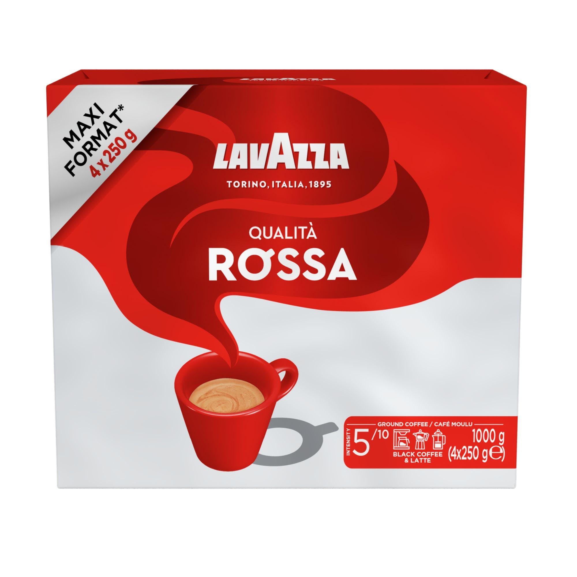 Lavazza Qualità Rossa Ground Coffee - Rich & Full-Bodied | Medium Roast | 1 kg