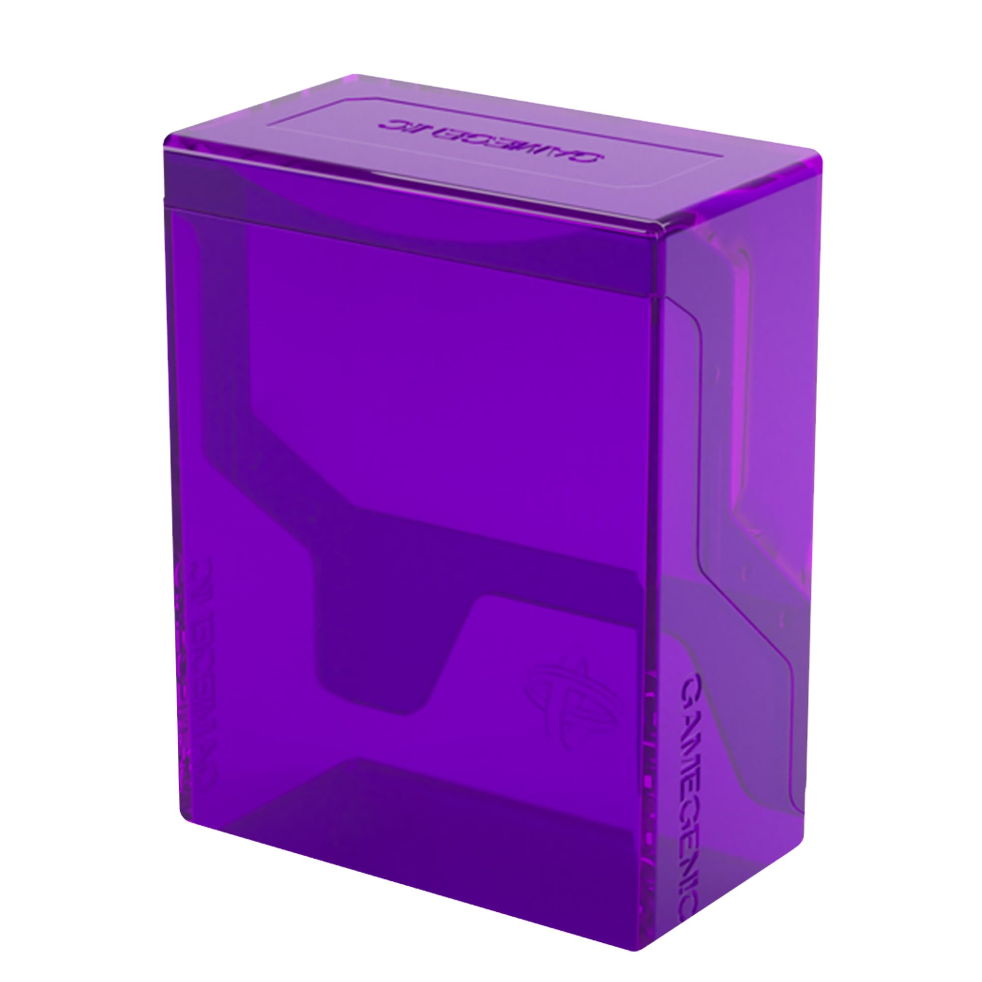 Gamegenic Bastion 50+ XL Deck Box - Compact, Secure Closure | Purple Plastic | 138x44x79mm