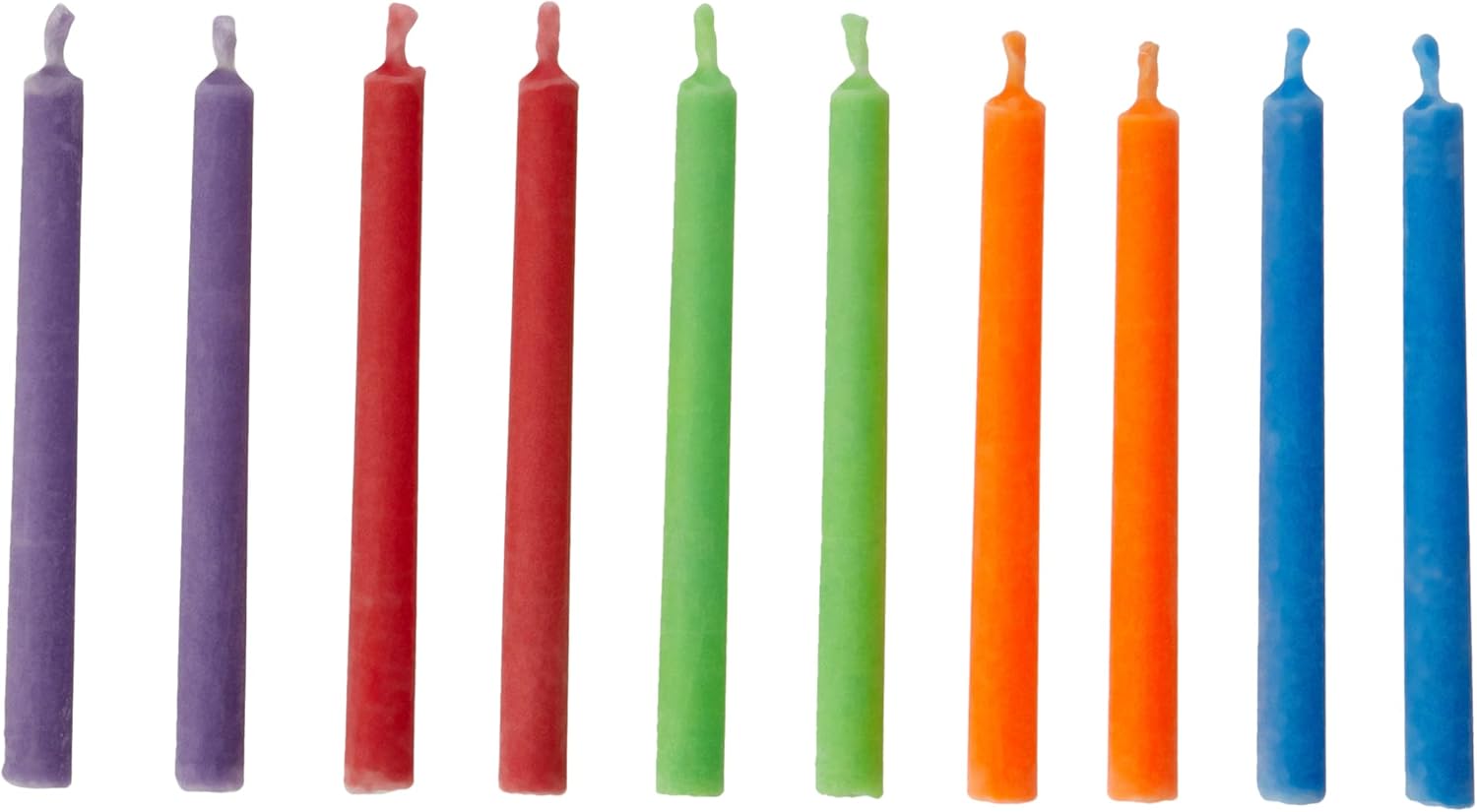 Unique Party 34099 - Coloured Flame Birthday Candles with Holders, Pack of 10 3
