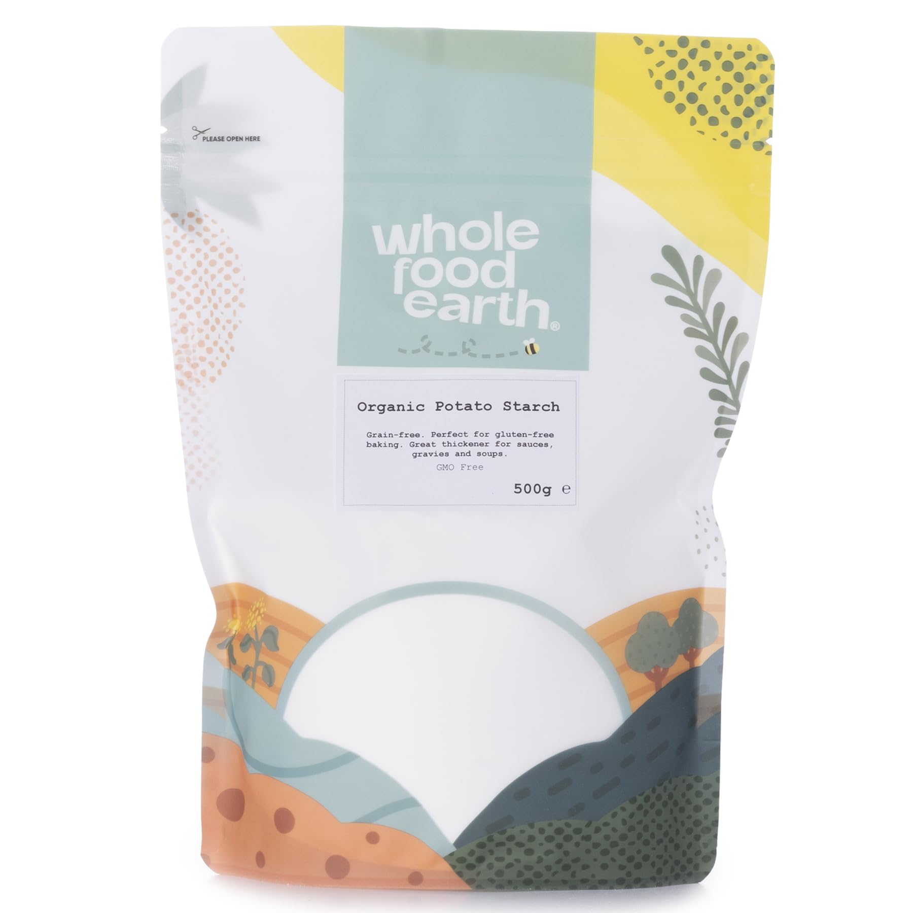 Wholefood Earth Organic Potato Starch – 500g | GMO Free | Vegan | Certified