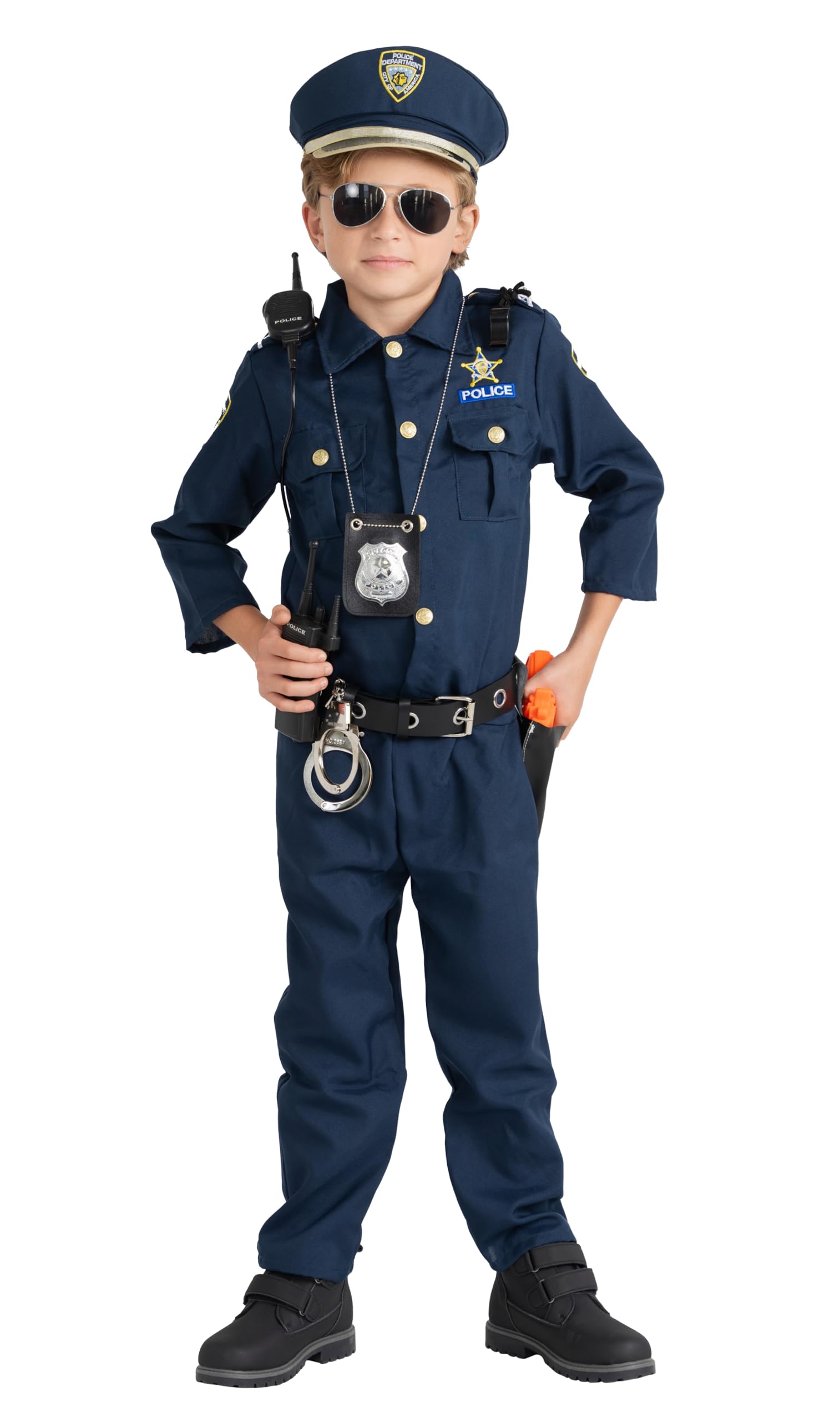 Dress Up America Police Costume for Boys - Includes Shirt and Pants