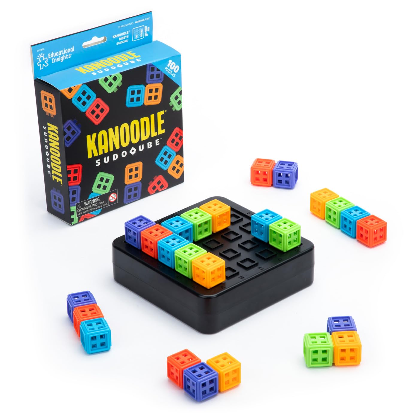 Educational Insights Kanoodle SudoQube 27-Piece Brain Teaser Puzzle | 100 Challenges | Ages 7-11 1
