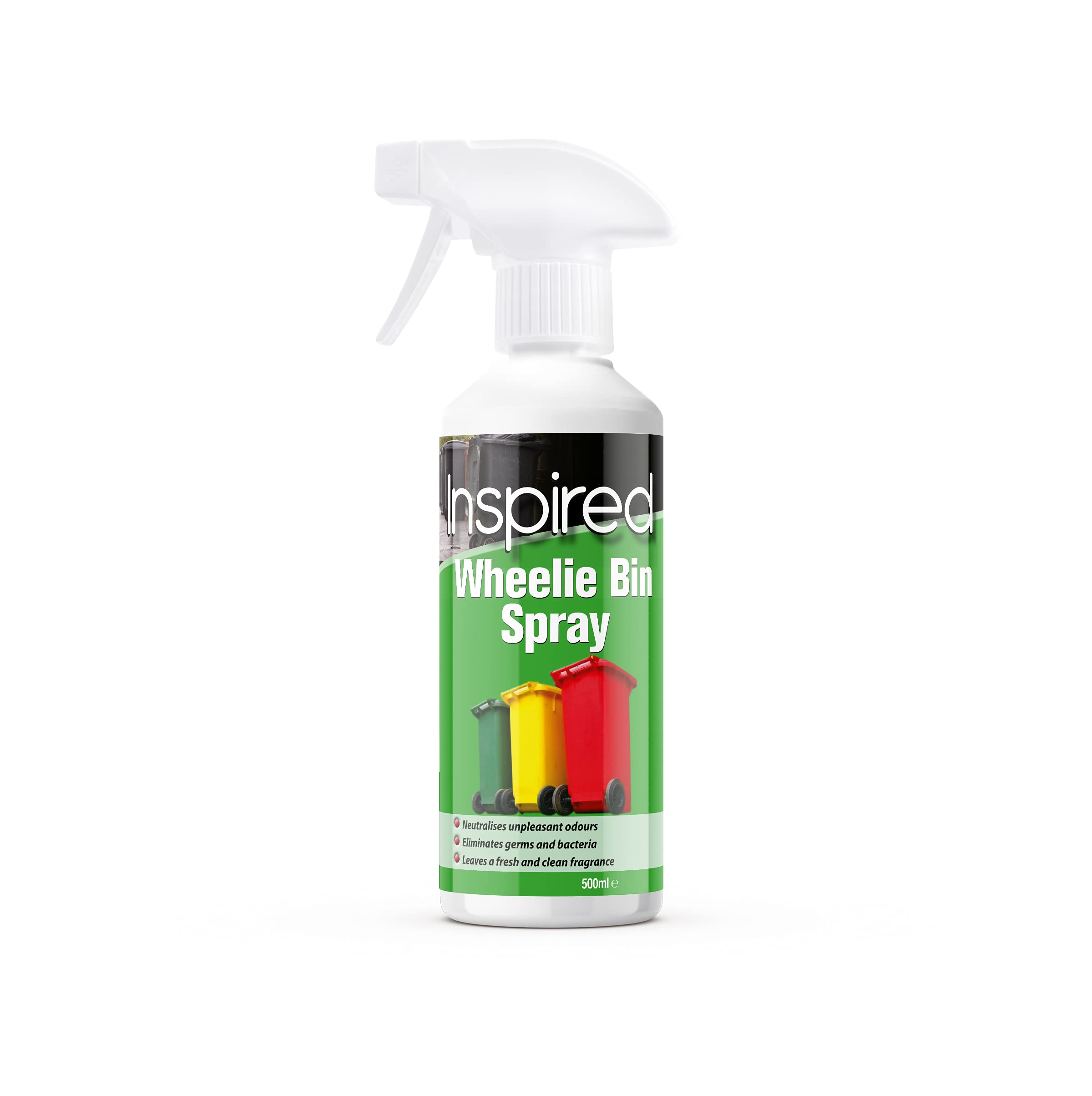 Inspired Wheelie Bin Cleaner - Kills 99.9% of Germs, Deodorises, Cleans & Sanitises | 500ml Spray