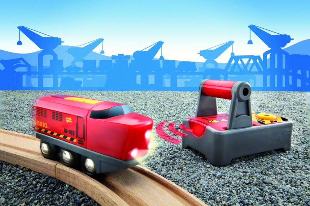 BRIO Remote Control Train Engine for Kids - Red, Model 33213, Compatible with BRIO Railway Sets 4