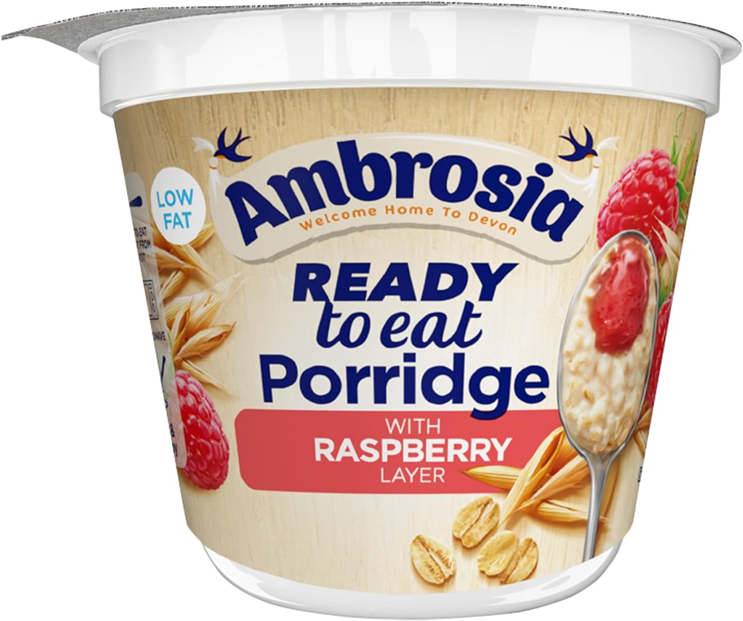 Ambrosia Himbeer-Schichtporridge-Töpfchen mit britischem Vollkornhafer, verzehrfertig, 210 g (6er-Pack) 4