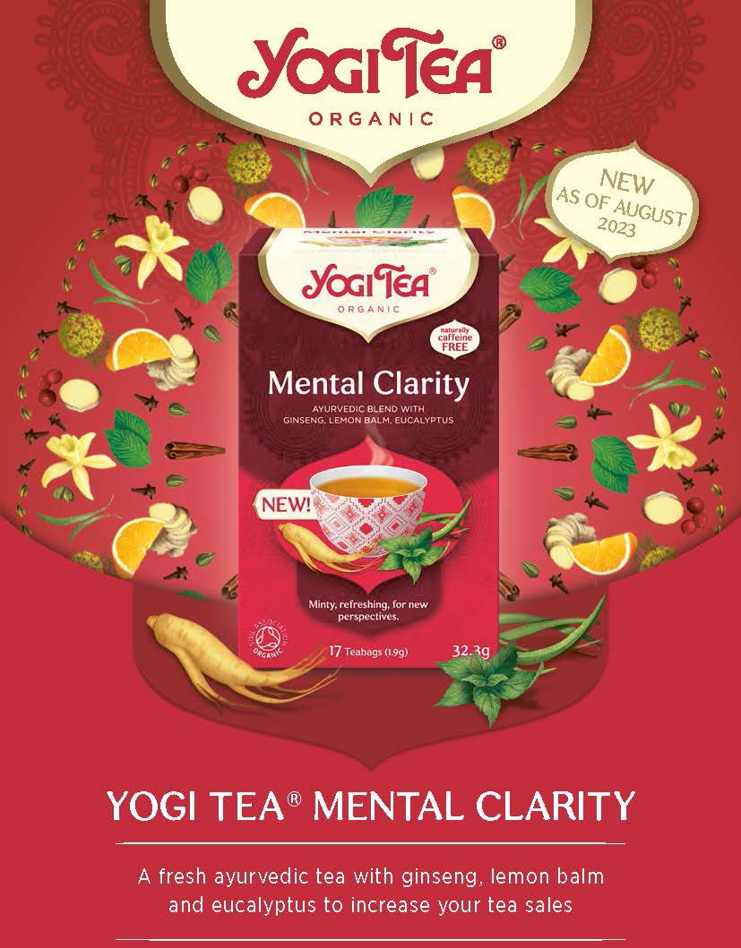 YOGI TEA Mental Clarity Organic Herbal Tea, Naturally Caffeine Free, 16 Tea Bags