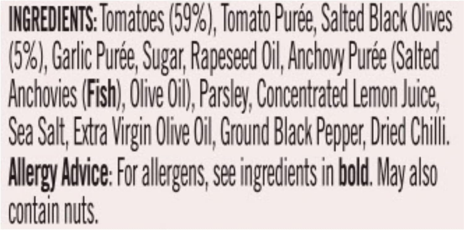 Loyd Grossman - Italian Puttanesca Sauce Tomato & Olive Anchovy Infusion