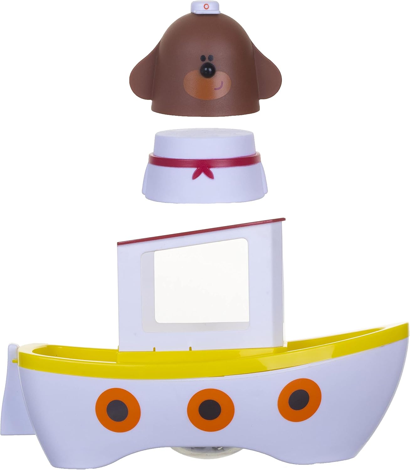 Hey Duggee Lightshow River Boat - Floating Bath Toy with Underwater Lights, Scoop & Pour, 3 Years+
