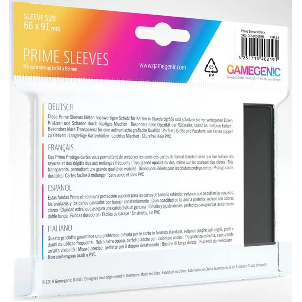 Gamegenic Prime Sleeves (100-Pack) - Black Card Protection for Trading Card Games 3