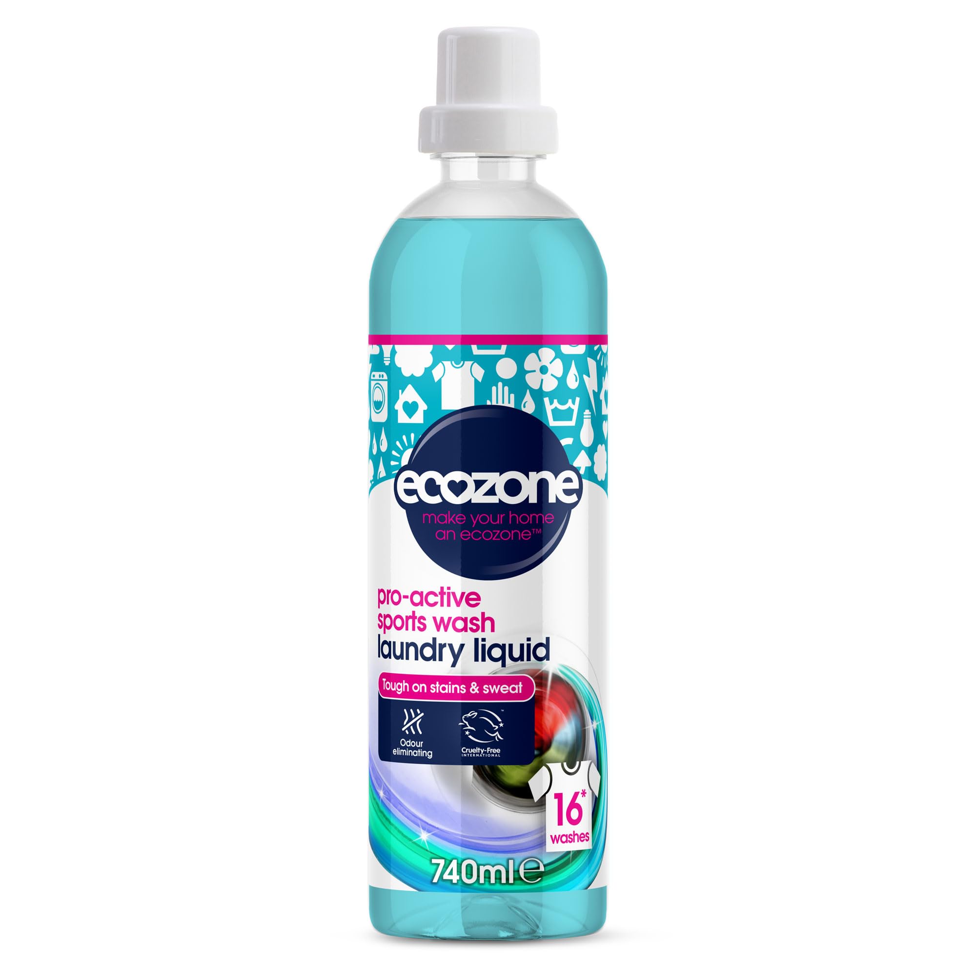 Ecozone Pro-Active Sports Wash - Ultra Concentrated Laundry Liquid Detergent