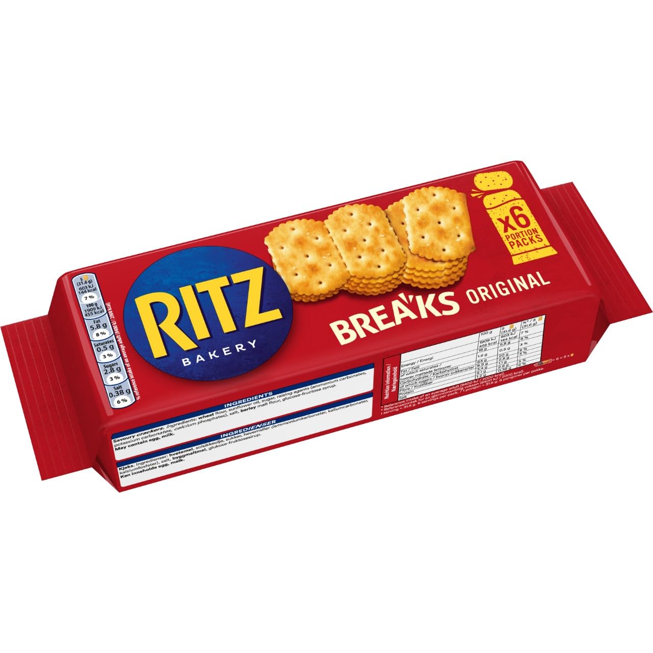 RITZ Breaks Original Crackers, Classic Crisp Savoury Crackers 176g 3