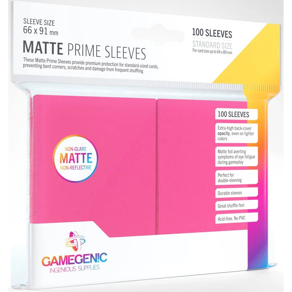 Gamegenic Matte Prime Sleeves (100-Pack) for MTG, Pokémon, Yu-Gi-Oh!