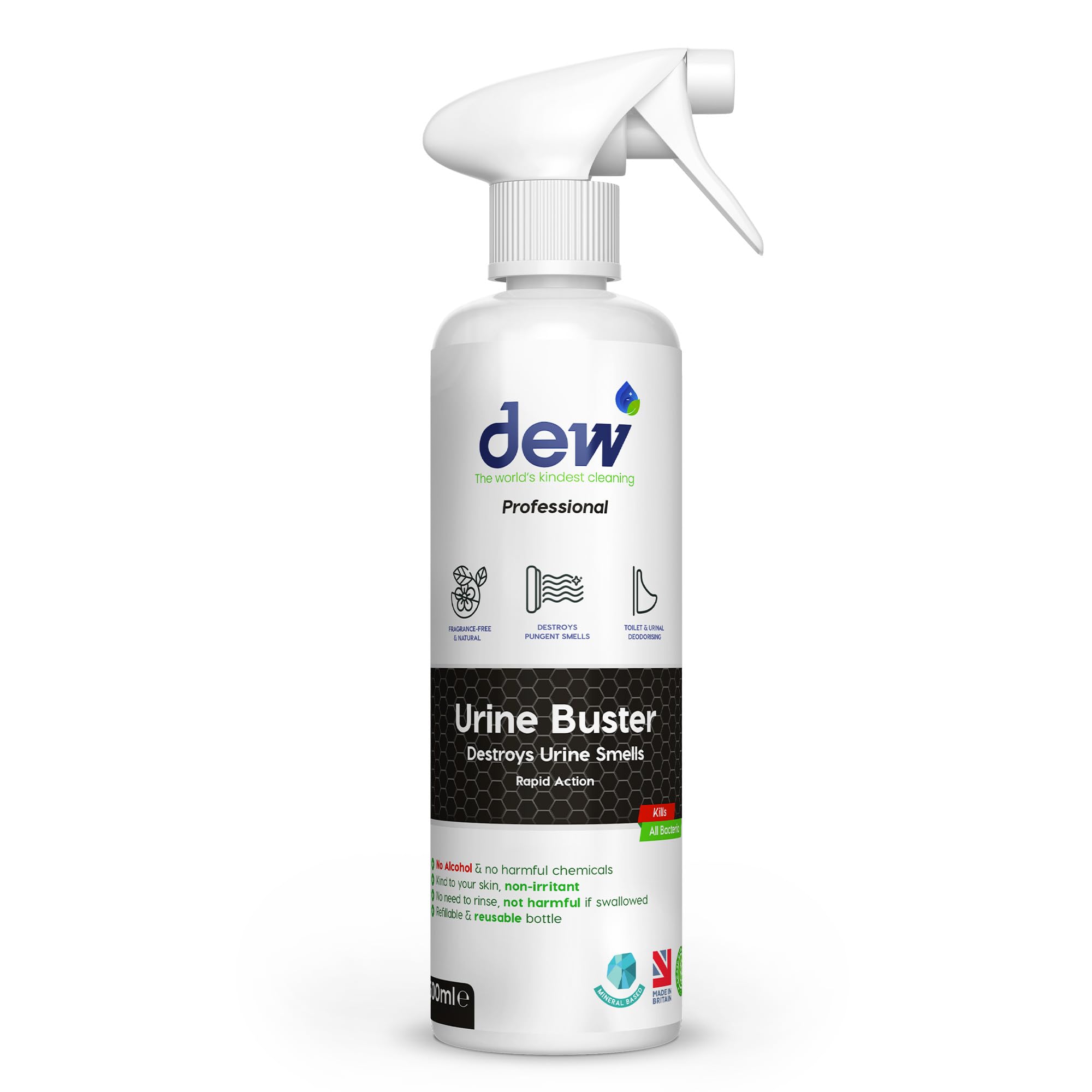 DEW Urine Buster - Fast Acting Deodoriser for Toilets & Floors | 500ml | Biodegradable