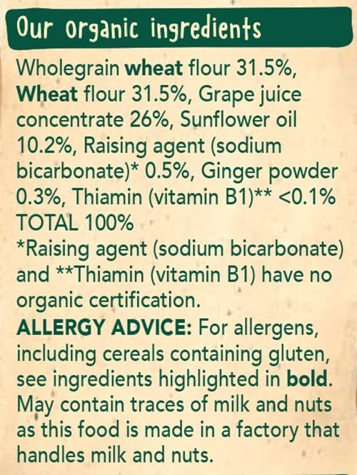 Organix Gingerbread Men Organic Toddler Snack Biscuits 12+ Months 135g 4