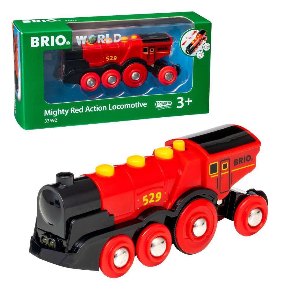 BRIO Mighty Red Locomotive Battery Powered Action Engine for Kids - Model 33592 9