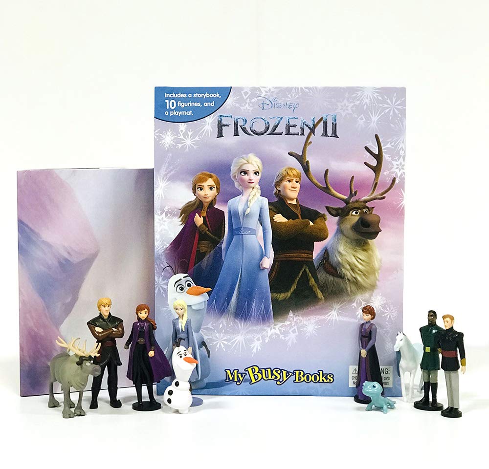 Phidal Disney Frozen 2 My Busy Book - Storybook, 10 Figurines, Playmat | Kids Edition